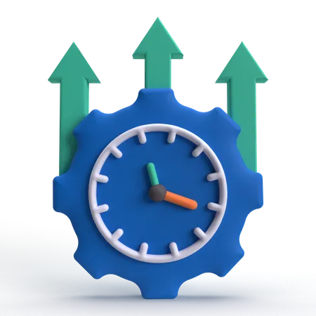 Productivity Increase  3D Icon