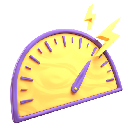 Productivity Speedometer 3D Illustration