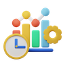 3d productivity time management logo