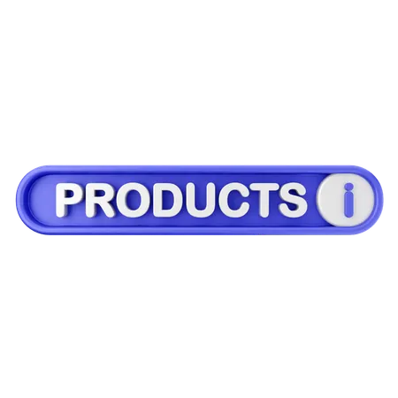 Products Text Button  3D Icon