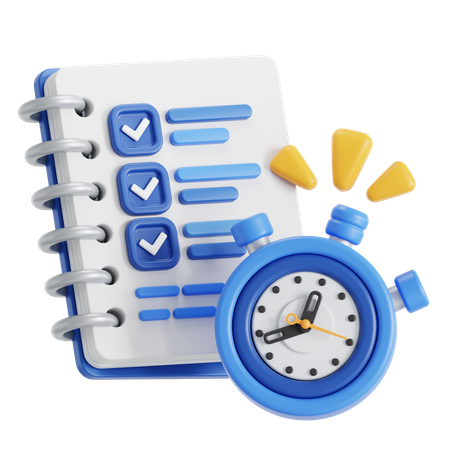 Produktive Zeit  3D Icon
