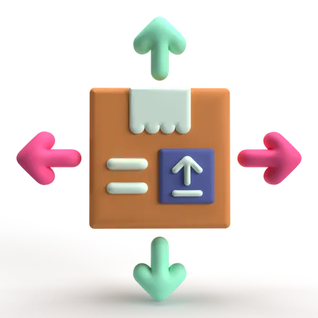 Produktverteilung  3D Icon