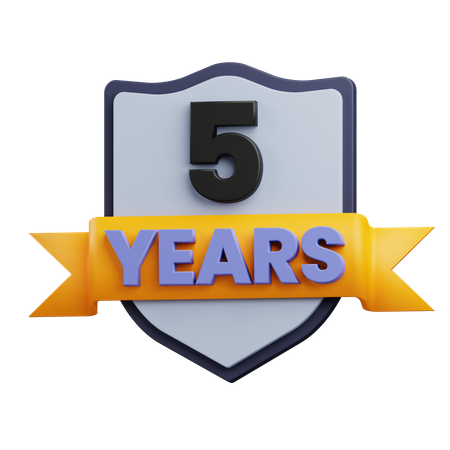 Produto com 5 anos de garantia  3D Icon