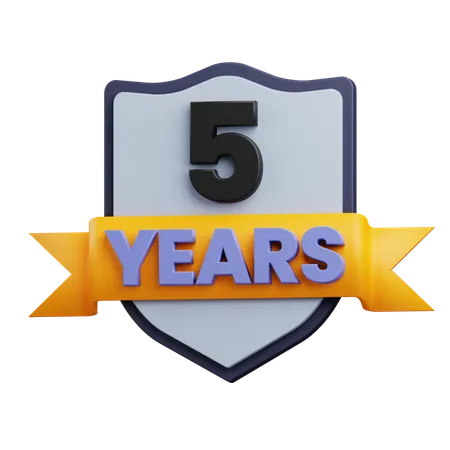 Produto com 5 anos de garantia  3D Icon