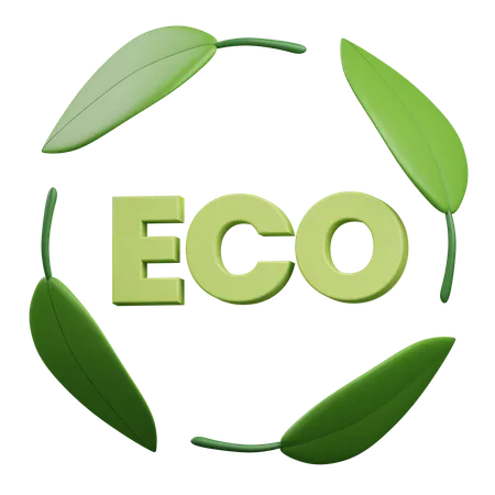 Produto ecológico  3D Icon