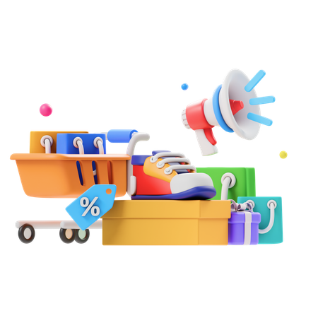 Produtos de compras  3D Icon