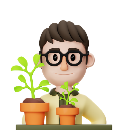 Profesora de botánica  3D Icon