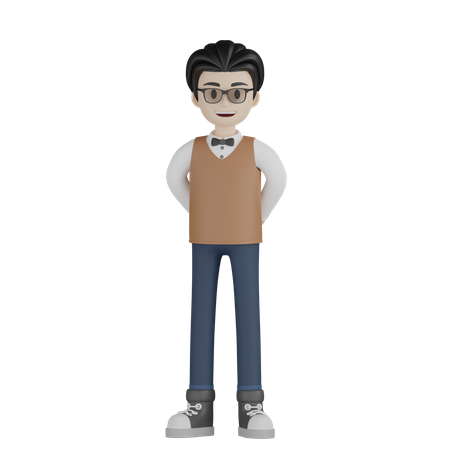 Profesor permanente  3D Illustration