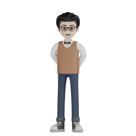 Profesor permanente  3D Illustration