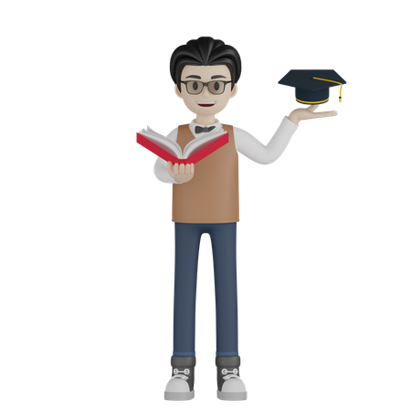 Profesor universitario  3D Illustration