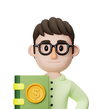 Profesor de economia  3D Icon