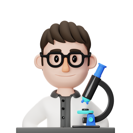 Professeur de biologie  3D Icon