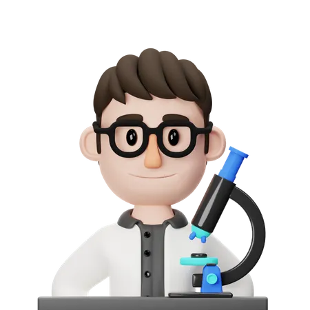 Professeur de biologie  3D Icon