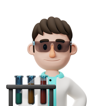 Professeur de sciences  3D Icon