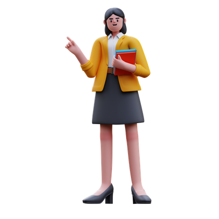 Professeur tenant un livre  3D Icon