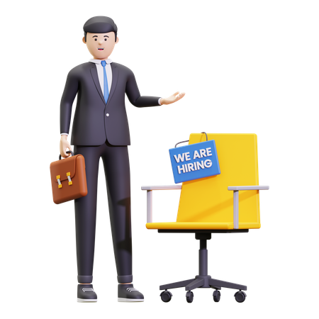 Professional Employee Recruitment  3D Illustration