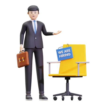Professional Employee Recruitment 3D Illustration