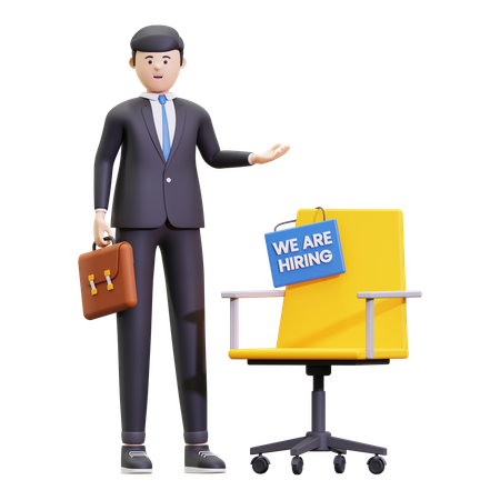 Professional Employee Recruitment  3D Illustration