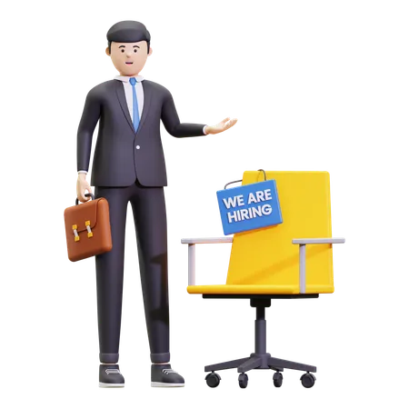 Professional Employee Recruitment  3D Illustration