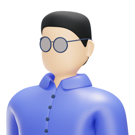 Professor masculino  3D Illustration