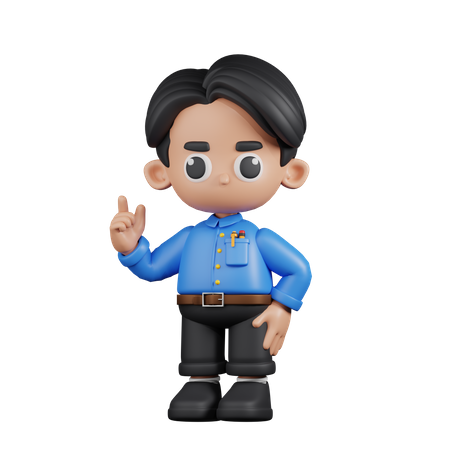 Professor dando conselhos  3D Illustration