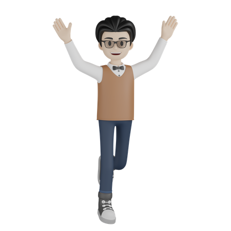 Professor feliz  3D Icon