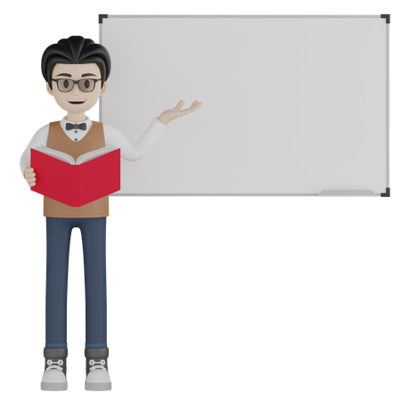 Professor masculino ensinando  3D Icon
