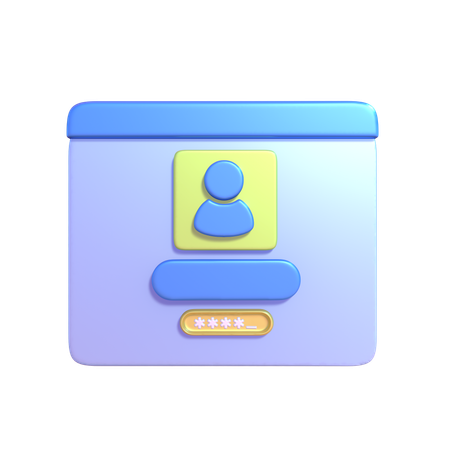 Connexion au profil  3D Icon