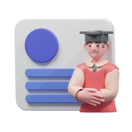 Profil de l'étudiant  3D Icon