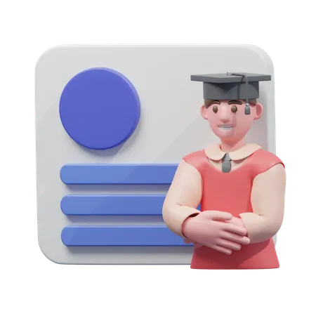 Profil de l'étudiant  3D Icon