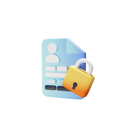Profil sécurisé  3D Icon