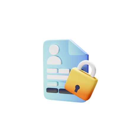 Profil sécurisé  3D Icon