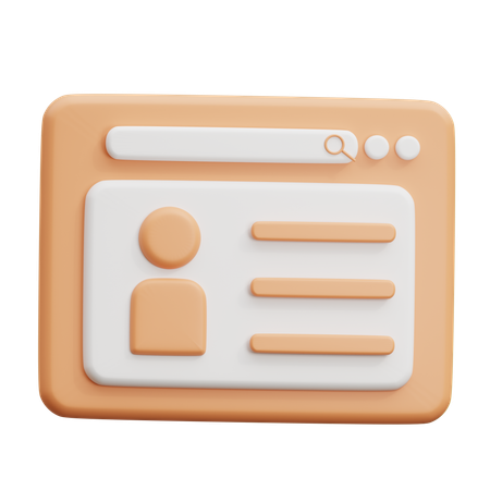 Profil Internet  3D Icon