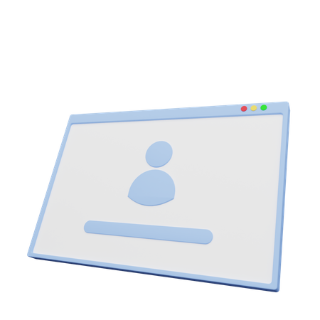 Profil Internet  3D Icon