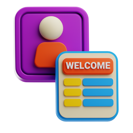 Profil-Willkommensliste  3D Icon