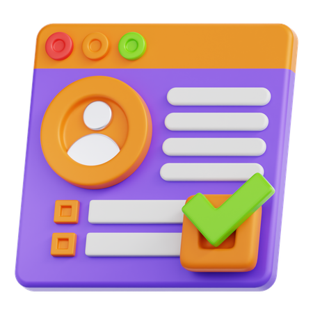 Profile  3D Icon