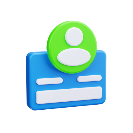 Profile  3D Icon