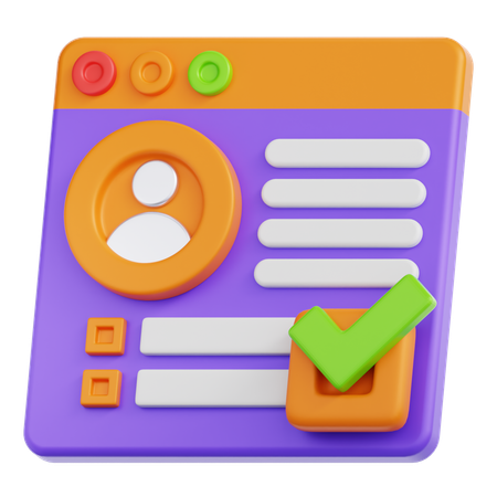 Profile  3D Icon
