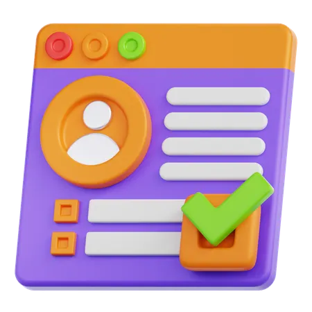 Profile  3D Icon