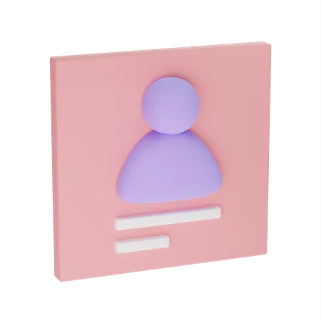 Profile  3D Icon