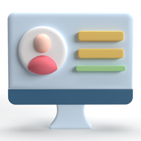 Profile  3D Icon