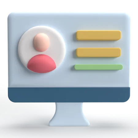 Profile  3D Icon