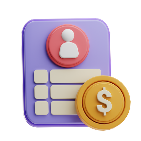 Profile And Payment  3D Icon