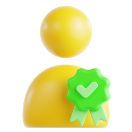 Profile Approve  3D Icon