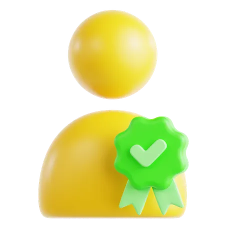 Profile Approve  3D Icon