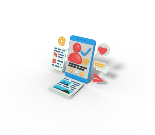 Profile approve  3D Icon