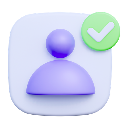 Profile Approved  3D Icon