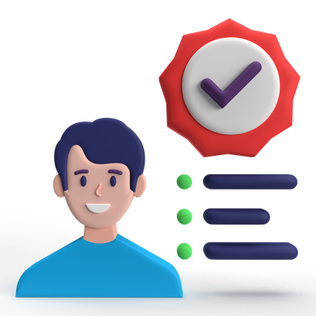 Profile Approved  3D Icon