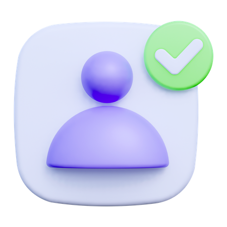 Profile Approved 3D Icon