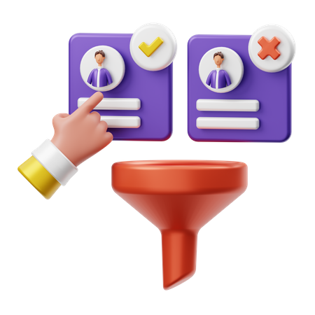 Profile filtering  3D Icon